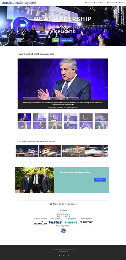 Eurelectric - Power Summit 2019 à Florence